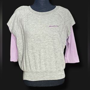 Sweatworks Top in Gray & Purple